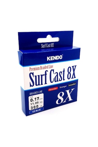 Kendo Surf Cast 8x Fighting 300 Mt Örgü İp Ice Blue 0.10mm