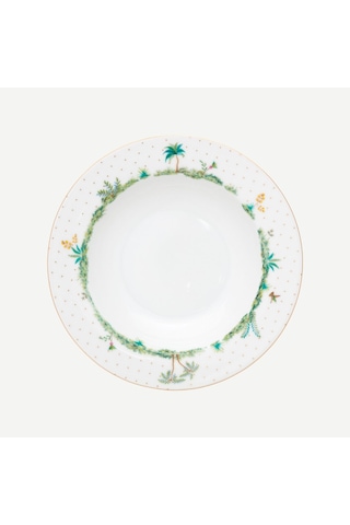 Beyaz Porselen Çukur Tabak 21,5 Cm
