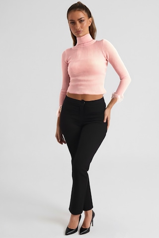 Armonika Kadın Siyah Önü Cepli Pantolon Arm-26k136053