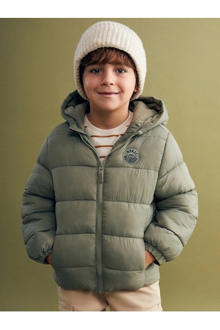 LC Waikiki Lcw Kidshaki Kapüşonlu Erkek Çocuk Şişme Mont Lıght Khakı