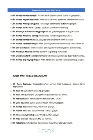 Yapay Zeka İle Tyt Tarih Güncel Müfredat