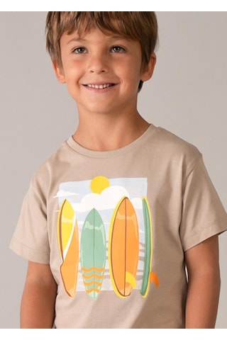 Mayoral Yazlık Erkek Çocuk Çift Tshirtlı 3'lü Şortlu Takım - Sarı Turuncu