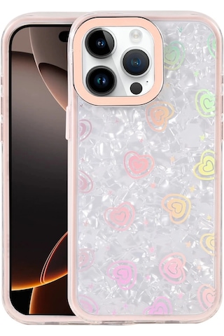 Apple Uyumlu iPhone 14 Pro Max Lumi Desenli Kapak - Pembe