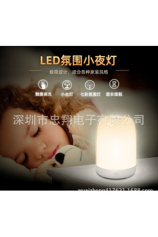 Springsun Usb Şarjlı Dokunmatik 7 Renkli Led Gece Lambası - Yatak Odası, Dormitorio Için Konforlu Aydınlatma, Hediye Seçeneği A100, 1.2w Çok Renkli