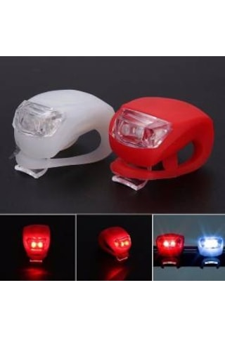 Bigem Bm-605 Bisiklet Ön-Arka Çamurluk Silikon Sinyal Lambası Açık Gri