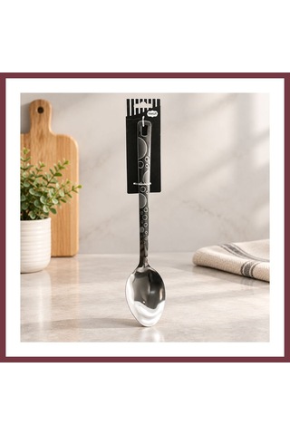 Storeşahin Çelik Servis Kaşık 36 Cm Desenli Shn0720