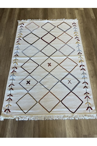 Hoom Rugs Samos Sms 21 Multy Yıkanabilir Çift Taraflı Pamuk Kilim Çok Renkli