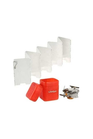 Ulzyvf Ultra Skycity Sırt Seti: Renkli Plakalı Kamp Ocağı, Hafif Gazlı Çanta Cam Çok Renkli