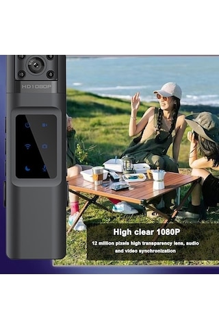 Ulzyvf Yüksek Netlikli Taşınabilir Aksiyon Kamerası, Ekstra Kapasiteli Wifi Kamera Siyah Siyah