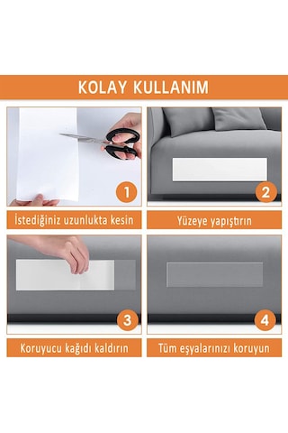 Pawaway Kedi Eğitim Bandı 2 Yüzü Yapışkanlı Koltuk Mobilya Tırmalama Caydırıcı 5 Adet Şeffaf 15 x 45 CM