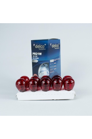 Delco U.s.a Pr21w Kırmızı Yakın Tırnak Halojen Ampul 12 Volt Bau15s 10 Adet