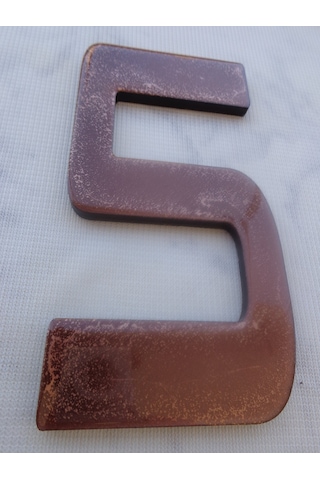 15 Cm Bakır Eskitme Kapı Daire Villa Bina Birim Numarası No:5