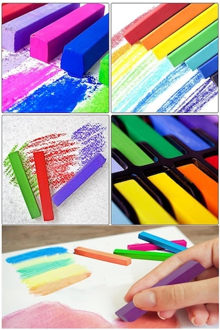 Toz Pastel Boya 12 Renk 1 Paket Toz Soft Pastel Bıya 12 Li Yumuşak Pastel Canlı Renkler Gölgeleme İçin Pastel