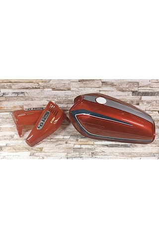 Cg Şeritli Benzin Deposu Ve Yan Kapak Takımı Kırmızı Mts