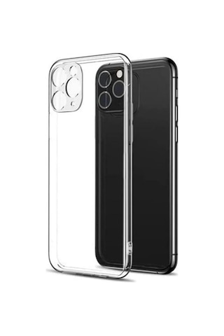 Apple Uyumlu iPhone 11 Pro Max Kılıf Şeffaf Yumuşak Silikon Kamera Korumalı Yüksek Kalite Turuncu