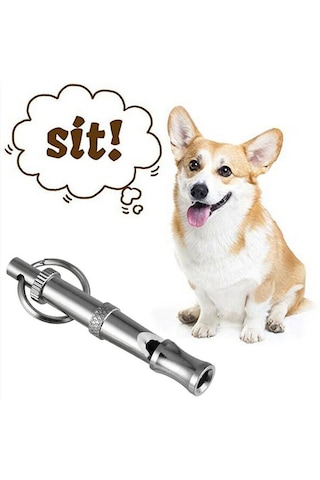 Homyl Ultrasonik Köpek Eğitim Düdüğü Evcil Malzemeleri Gümüş