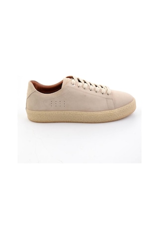Bambi Bej Hakiki Deri Erkek Sneaker E01396009902
