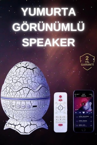 Dinozor Speaker Renk Değiştirme Projeksiyon Modu Hoparlör Gece Lambası Yeni Nesil 1200mah Battery