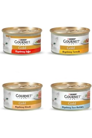 Gourmet Gold Süper Karışık Konserve Yetişkin Kedi Maması 24 x 85 G