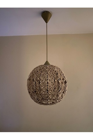 Efect Home Design Bohem,ahşap,jüt,hasır,modern,doğal Sarkıt Avize Hasır/krem