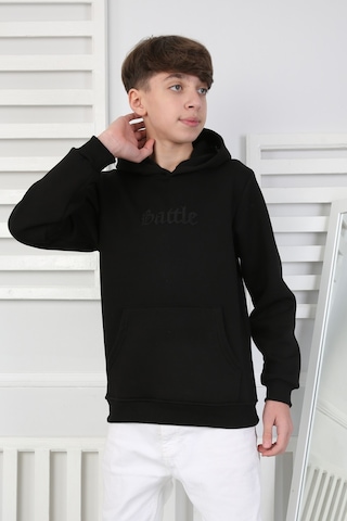 Erkek Çocuk Sweatshirt Polarlı 00106 Siyah