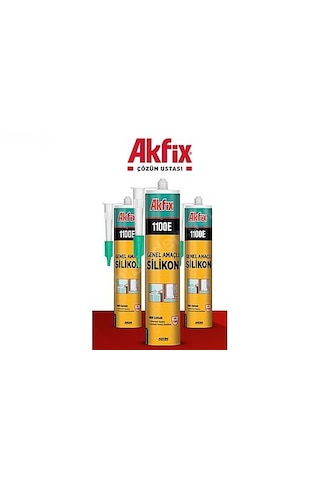 Akfix 1100E Genel Amaçlı Silikon 280Gr Beyaz