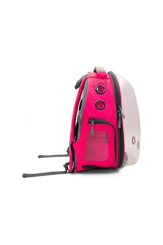 Cattie Şeffaf Kedi Küçük Irk Köpek Taşıma Sırt Çantası Pembe 25 x 30 x 40 CM