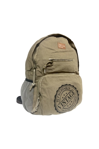 Old Cotton Cargo Kaliteli Tek Bölmeli Vintage Disayn Günlük Gezi Okul Sırt Çantası North Dakato Bag Brand 30x43cm Bej