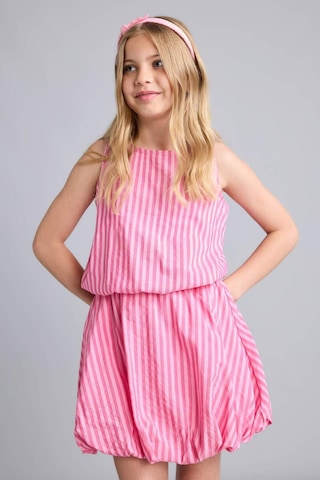Defacto Kırışık Dokulu Kumaş Çizgili 2li Pembe Takım Kız Çocuk H6011a826smpn178 Pembe-pn178