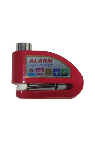 Motosiklet Alarmlı Disk Kilidi, Hatırlatma Kablolu Kilit, Kırmızı