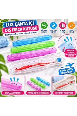 Lux Çanta İçi Hijyenik Seyahat Tipi Diş Fırçası Koyma Kutusu Aklby-bsva58 Diğer