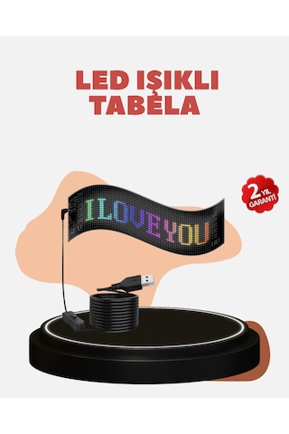 Kayan Yazı Destekli Rgb Led Reklam Paneli Usb İle Kolay Kurulumlu Çok Renkli
