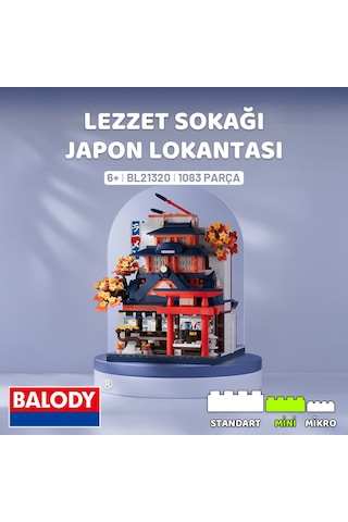 Balody Lezzet Sokağı Japon Lokantası Bl21320 Mini Blok Yapı Oyuncakları Seti