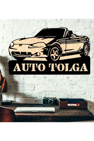 Kişiye Özel Araba Car Galeri Temalı Ahşap Duvar Tablo