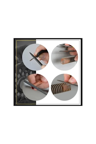 6 Parça Mini Eğe İğne Model Demir Ahşap Metal Törpü Eğe 18 Cm