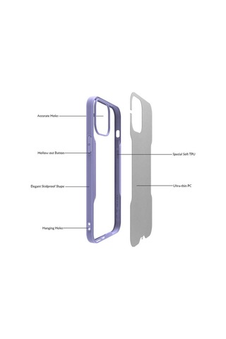 Apple Uyumlu iPhone 12 Pro Csm Zore Parfe Kılıf-mor