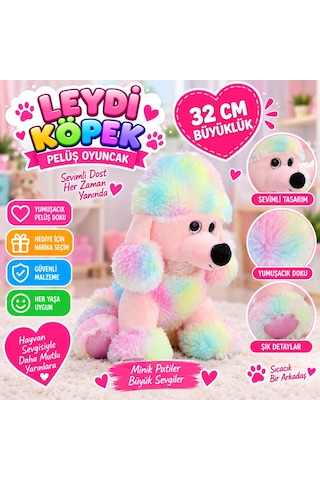 Storeşahin 32 Cm Leydi Köpek Peluş Shn0720 Çok Renkli