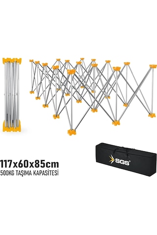 Sgs Katlanır Çalışma Tezgahı Alüminyum 117 60 85 Cm Sgs921