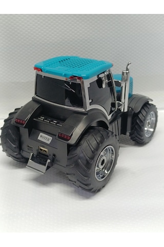 Traktör Şeklinde Bluetooth Hoparlör Şarjlı Kablosuz Speaker Fm Sd Kart Usb - Mavi- Tek Ebat