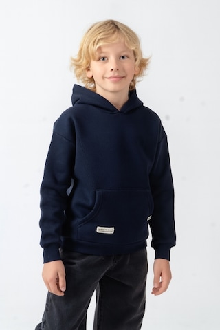 Ahengim Erkek Çocuk Basic Kalın 3 İplik Kışlık Okul Sweat Ak5315 Lacivert