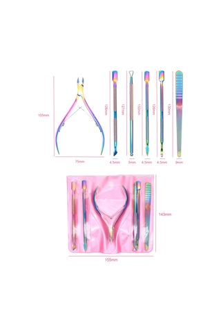 Wezone 6 Lık Çok Amaçlı Tırnak Bakım Seti, Paslanmaz Çelik, Gümüş Renk, 15x10x5cm Boyutlarında