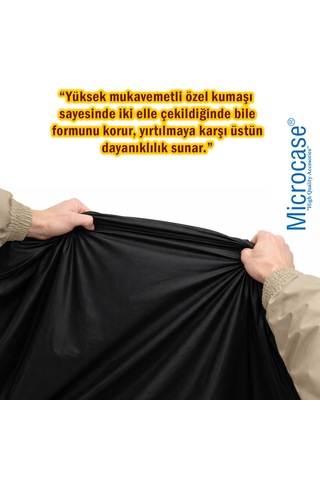 Microcase 2 Bisiklet İçin Su Geçirmez 4 Mevsim Kullanım Bisiklet Brandası 185x110x95 Cm Al5510 Siyah