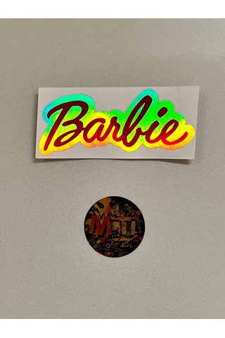 Barbie Sticker Jdm Araba-motosiklet Cam Etiket Baskes Hologram Sticker 9x4cm Çok Renkli