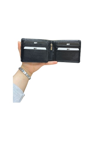 Mft Leather Hakiki Deri Erkek Fermuarlı Cüzdan Ramsey 2405 Napa Siyah