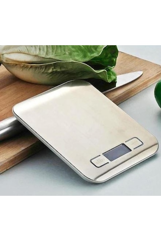 Mastek Platin Mutfak Terazisi Dijital Tartısı Hassas Lcd Ekranlı