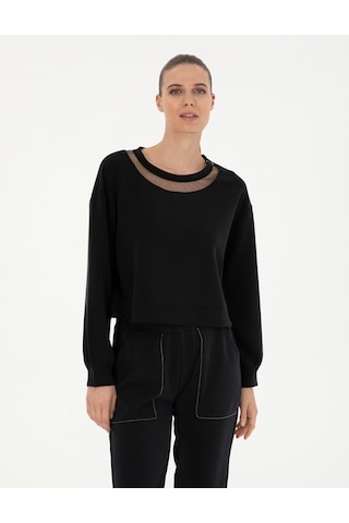 Pierre Cardin Kadın Siyah Sweatshirt 50282634-vr046 Siyah