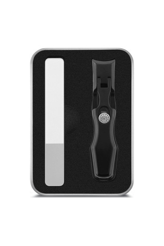 Reedark Stainless Steel Tırnak Kesici Seti - 13mm Geniş Açık, Spreyi Önleyen, Profesyonel Tırnak Dosyası İle Siyah 2'li Paket