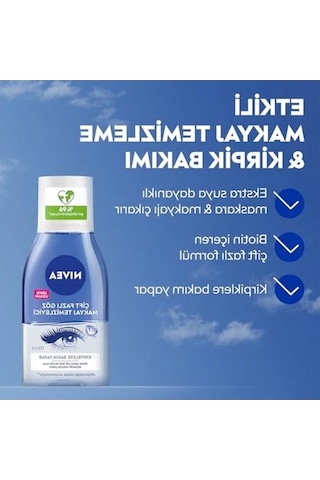 Çift Fazlı Göz Makyaj Temizleyici, 125 Ml, Biotin Ve Kirpik Bakımı