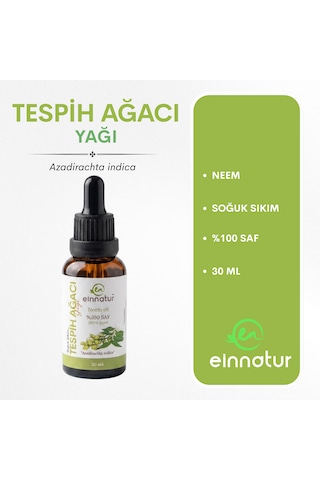 Tespih Ağacı Neem Yağı, 30 Ml, %100 Saf, Azaridachta Indica Oil
