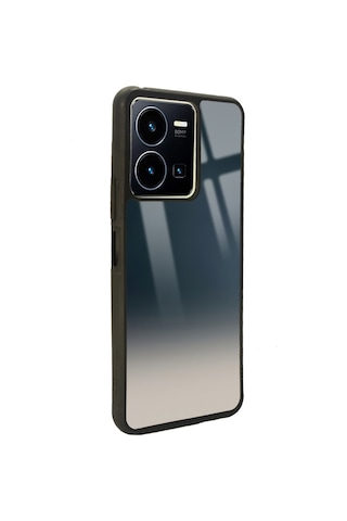 Vivo Y35 Mavi Geçiş Tasarımlı Glossy Telefon Kılıfı Çok Renkli